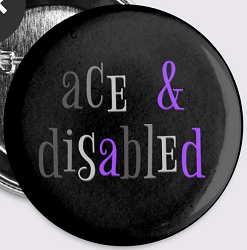 The words Ace & Disabled in a mix of upper- and lowercase letters, using the colors of the asexual pride flag.
